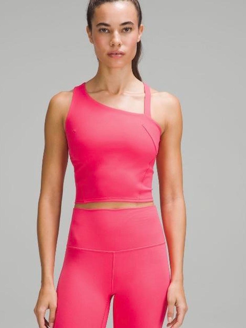 Lululemon Everlux Asymmetrical Tennis Top in Lip Gloss Size 12